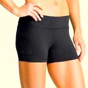 Athleta Advantage Tennis Pickleball Shorts Briefs Ball Pocket Black Size Medium